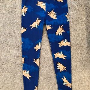 Lularoe UNICORN Flying Pig Leggings OS NEW